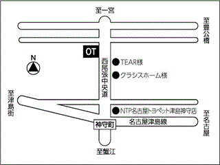ＮＴＰ名古屋トヨペット オレンジタウン津島店の地図