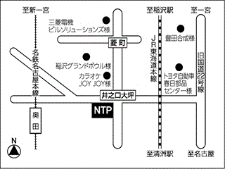 ＮＴＰ名古屋トヨペット 稲沢・日下部店の地図