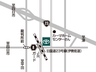三重トヨペット 鈴鹿神戸店の地図
