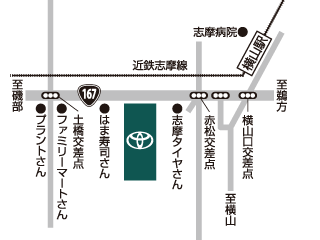 三重トヨペット 志摩鵜方店の地図