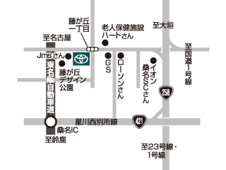三重トヨペット 桑名大山田店の地図