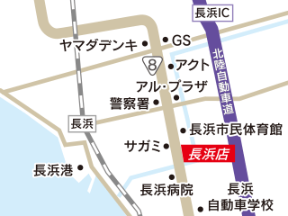 トヨタモビリティ滋賀 長浜店の地図