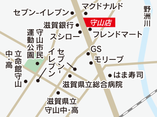 トヨタモビリティ滋賀 守山店の地図