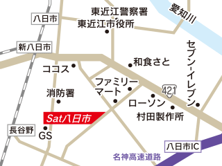 トヨタモビリティ滋賀 Ｓａｔ八日市の地図