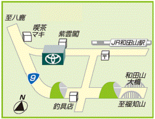 神戸トヨペット ＴＨＥ　ＧＡＲＡＧＥ　和田山の地図