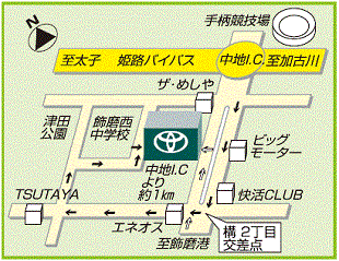 神戸トヨペット ＴＨＥ　ＧＡＲＡＧＥ　中地南の地図