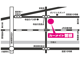 福岡トヨペット カーメイト曽根の地図