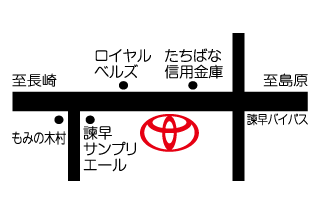 長崎トヨペット 諫早店の地図