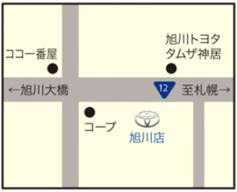 トヨタカローラ旭川 旭川店の地図