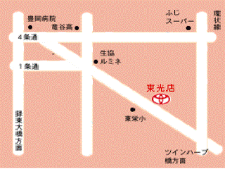 トヨタカローラ道北 東光店の地図