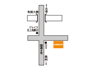 トヨタカローラ南岩手 北上店の地図