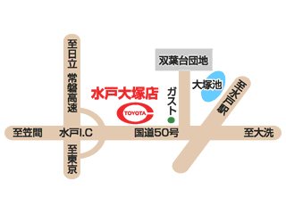 トヨタカローラ新茨城 水戸インター店の地図