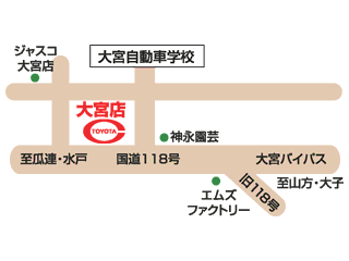 トヨタカローラ新茨城 大宮店の地図
