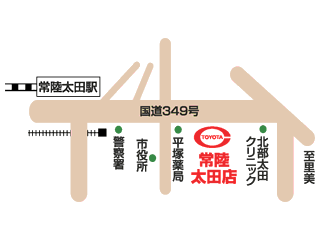 トヨタカローラ新茨城 常陸太田店の地図