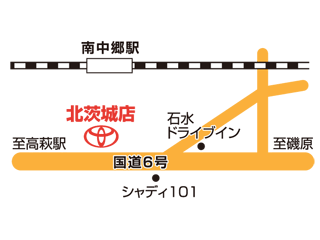 トヨタカローラ新茨城 北茨城店の地図