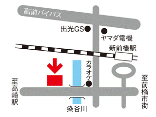 トヨタカローラ群馬 前橋江田店の地図
