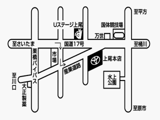 トヨタカローラ埼玉 上尾本店の地図