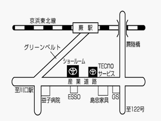 トヨタカローラ埼玉 川口店の地図