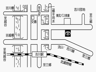 トヨタカローラ埼玉 吉川店の地図