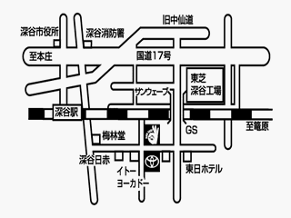 トヨタカローラ埼玉 深谷店の地図