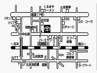 トヨタカローラ埼玉 北本中丸店の地図