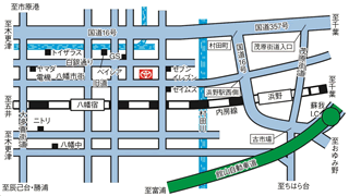 トヨタカローラ千葉 八幡マイカーセンターの地図