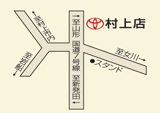 トヨタカローラ新潟 村上店の地図