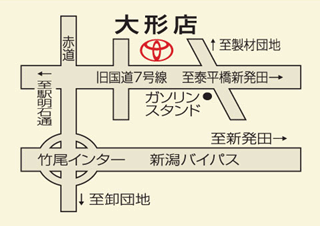 トヨタカローラ新潟 大形店の地図