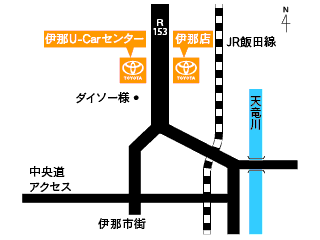 NTPトヨタ信州 伊那店の地図