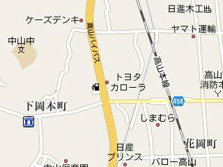トヨタカローラ岐阜 高山店の地図