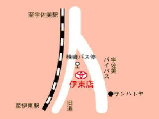 トヨタカローラ静岡 伊東店の地図