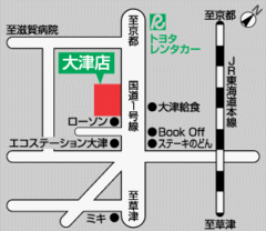 トヨタカローラ滋賀 大津店の地図