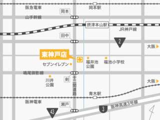 トヨタカローラ神戸 東神戸店の地図