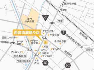 トヨタカローラ神戸 西宮酒蔵通り店の地図