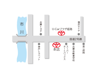 トヨタカローラ姫路 本店の地図