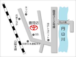 トヨタカローラ姫路 豊岡店の地図