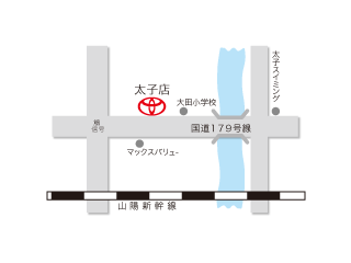 トヨタカローラ姫路 太子店の地図