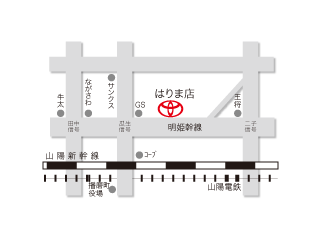トヨタカローラ姫路 はりま店の地図