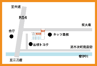 トヨタカローラ島根 雲南店の地図