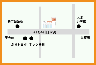 トヨタカローラ島根 出雲店の地図