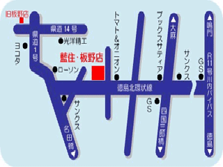 トヨタカローラ徳島 藍住・板野店の地図