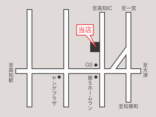 トヨタカローラ高知 金田店の地図