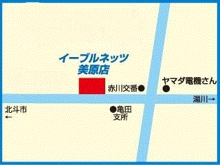 ネッツトヨタ函館 イーブルネッツ美原店の地図