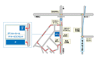 ネッツトヨタ仙台 黒松店の地図