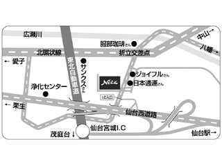 ネッツトヨタ仙台 折立店の地図