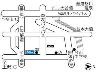 ネッツトヨタ栃木 日光森友店の地図