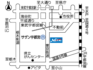 ネッツトヨタ栃木 宇都宮不動前店の地図
