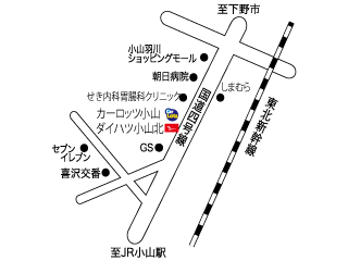 ネッツトヨタ栃木 トヨタ認定中古車　小山店の地図