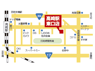 ネッツトヨタ群馬 高崎駅東口店の地図