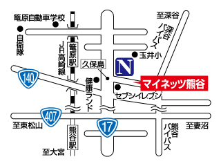 ネッツトヨタ東埼玉 マイネッツ熊谷の地図